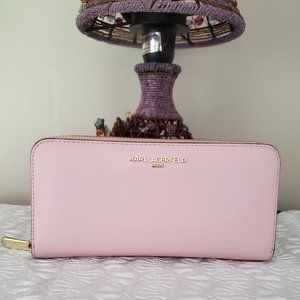 New Karl Lagerfeld Paris Women's Zip Around Wallet